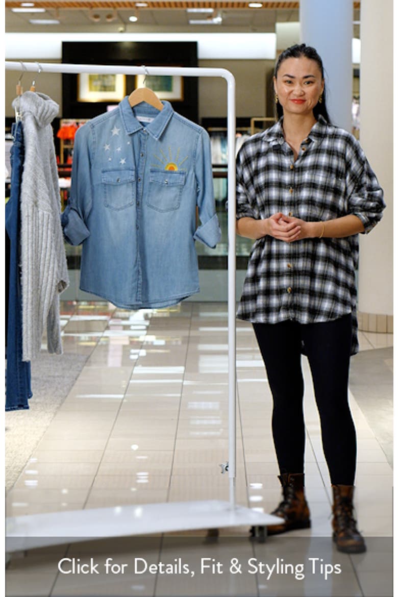 Hello Sunshine Embroidered Button-Up Shirt video