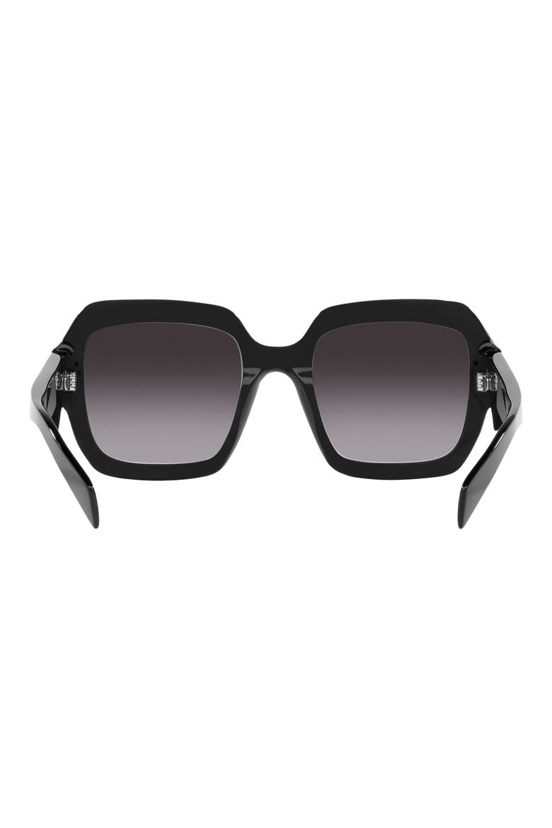 53mm Gradient Pillow Sunglasses, Alternate, color, BLACK