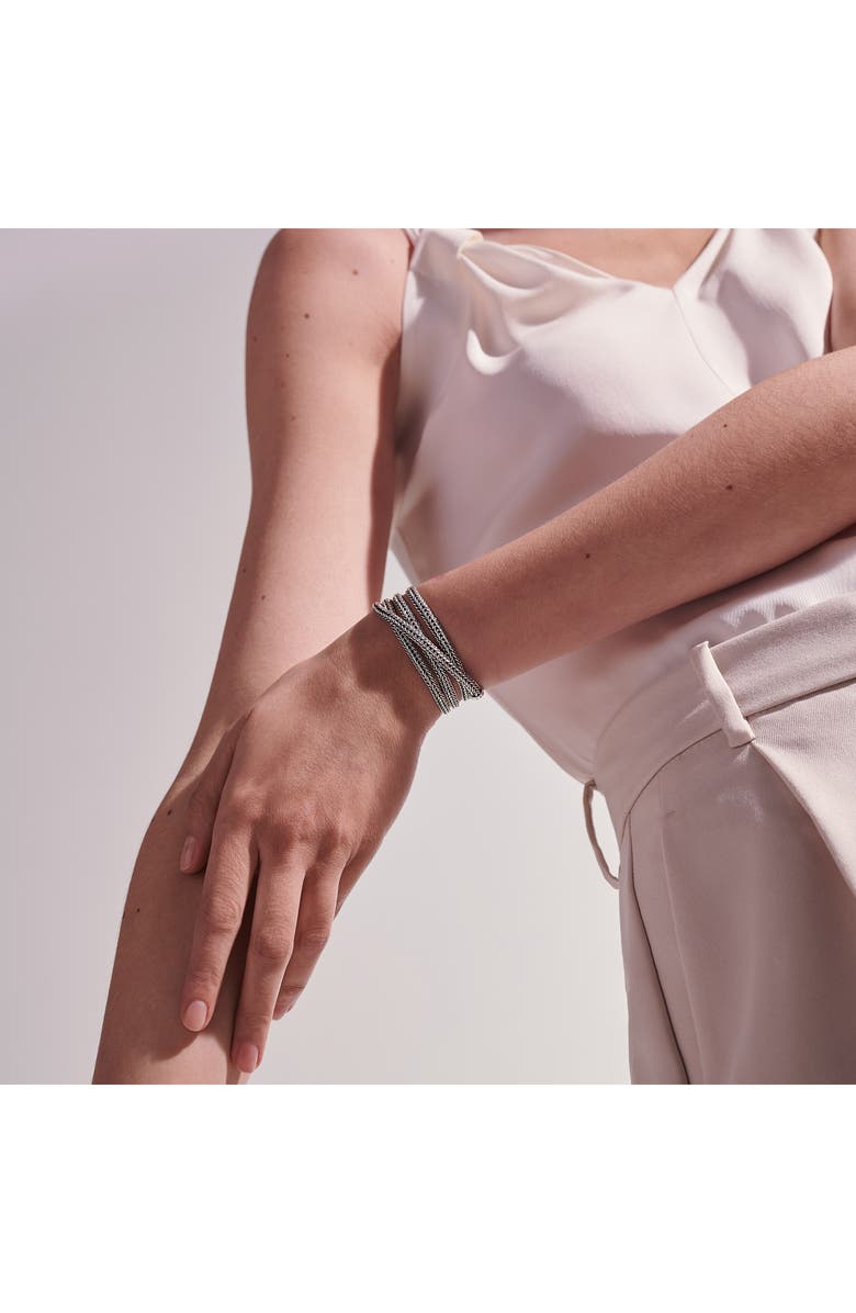 John Hardy Kami Chain Triple Wrap, Silver, 4.5mm, Alternate, color,