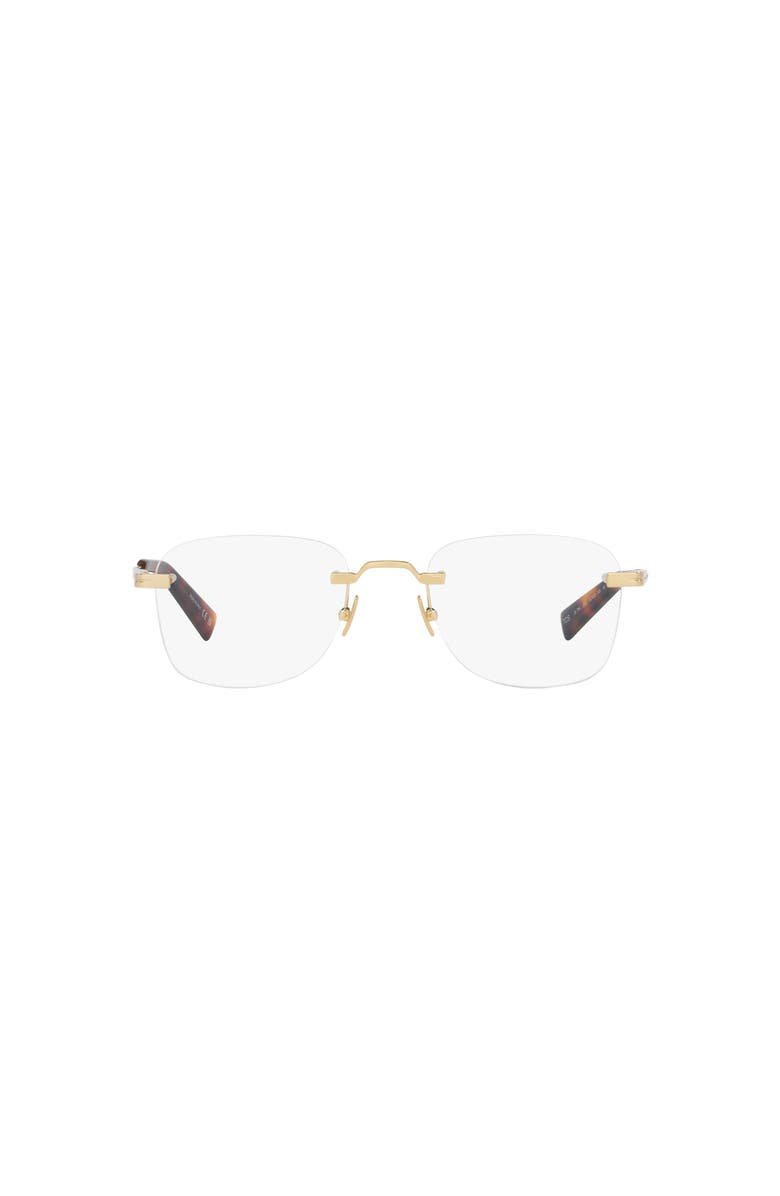 Saint Laurent 53mm Round optical glasses, Alternate, color, Gold