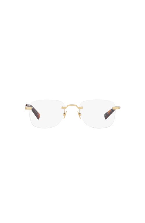 Saint Laurent 53mm Round Optical Glasses In Gold