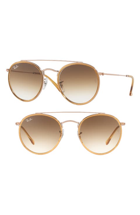 51mm Aviator Gradient Lens Sunglasses