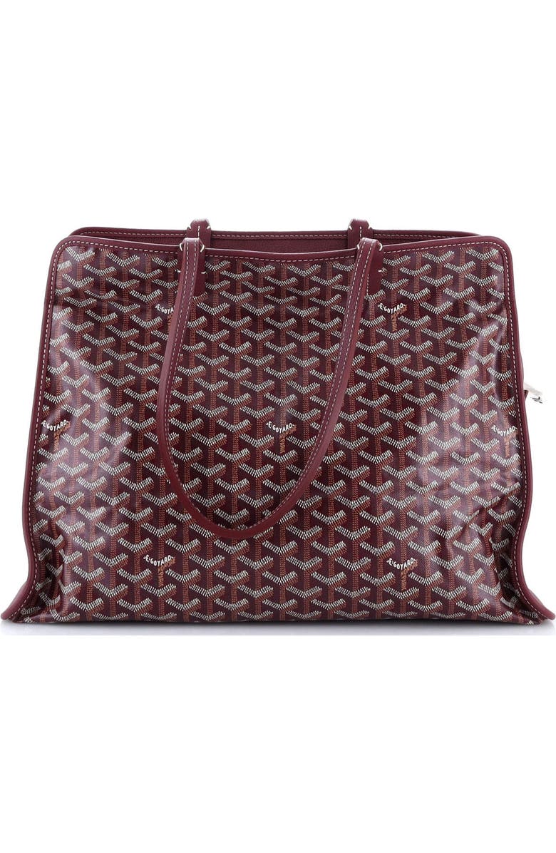 Pre-Owned Goyard Hardy Pet Carrier Coated Canvas PM, Alternate, color, Red