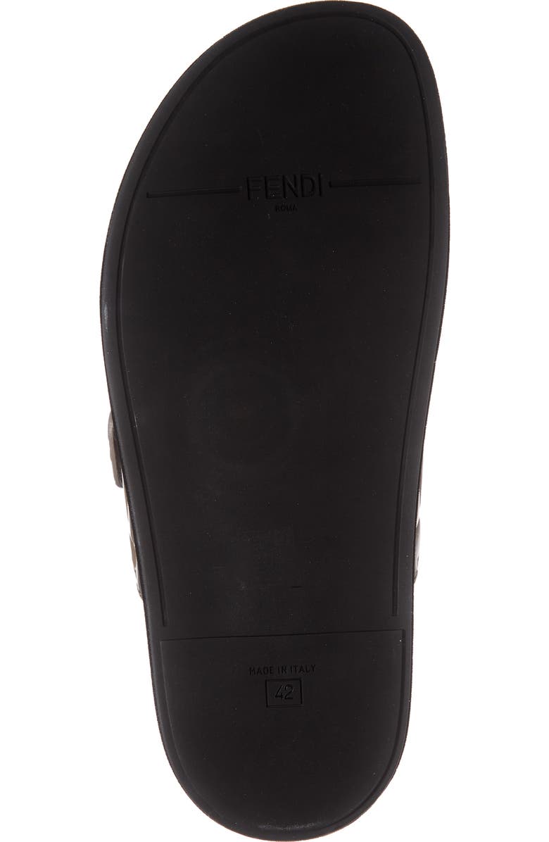 Fendi FF Logo Buckle Slide Sandal, Alternate, color,