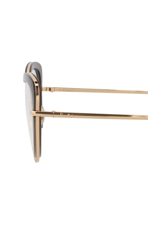 Pomellato 54mm Cat Eye Optical Glasses In Gray Gold Gold Transparent