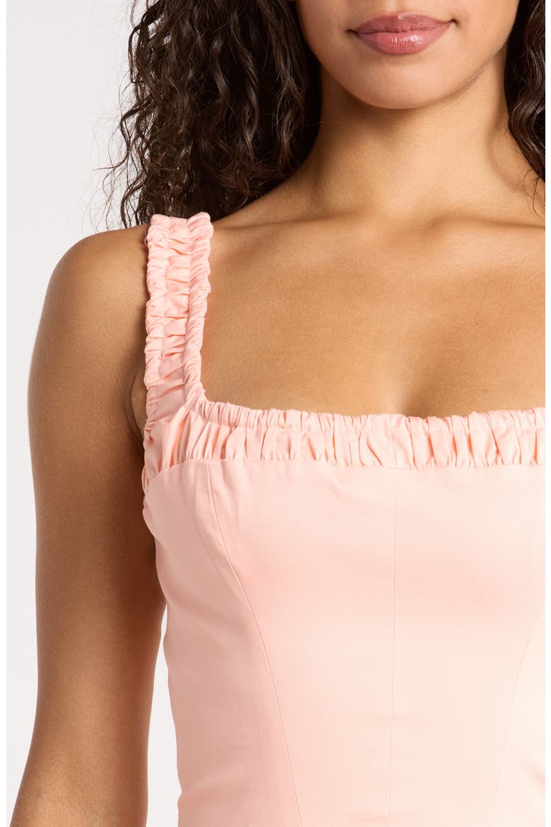 Dorothy Stretch Pima Cotton Cocktail Midi Dress, Alternate, color, PEACH