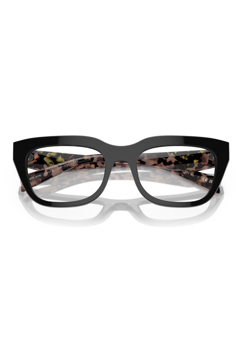 54mm Rectangular Optical Glasses, Alternate, color, BLACK
