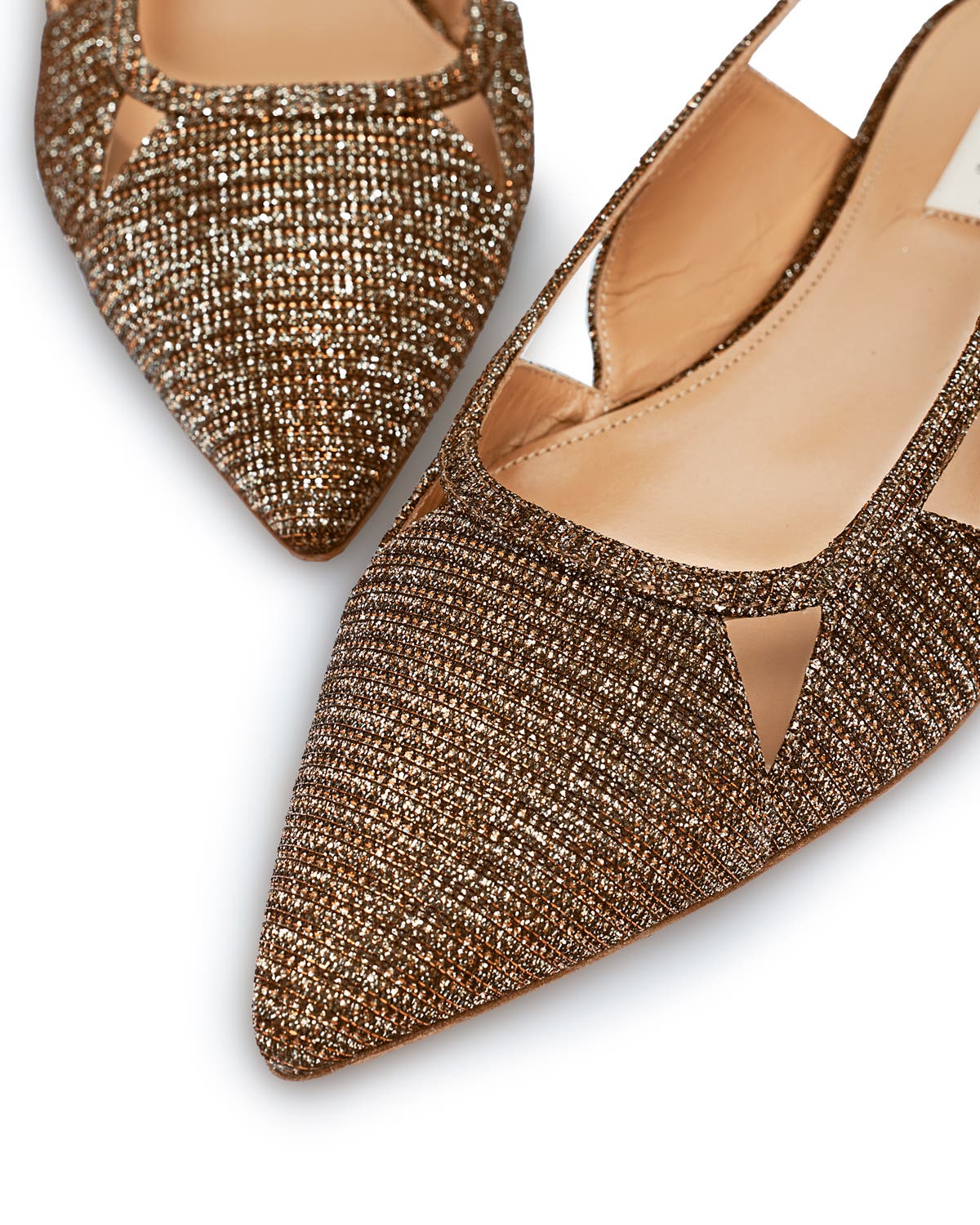 Savona Flat Ballerina Glitter, Alternate, color, Camel