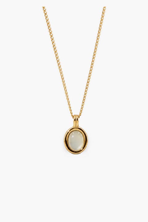 Oval Moonstone Necklace
