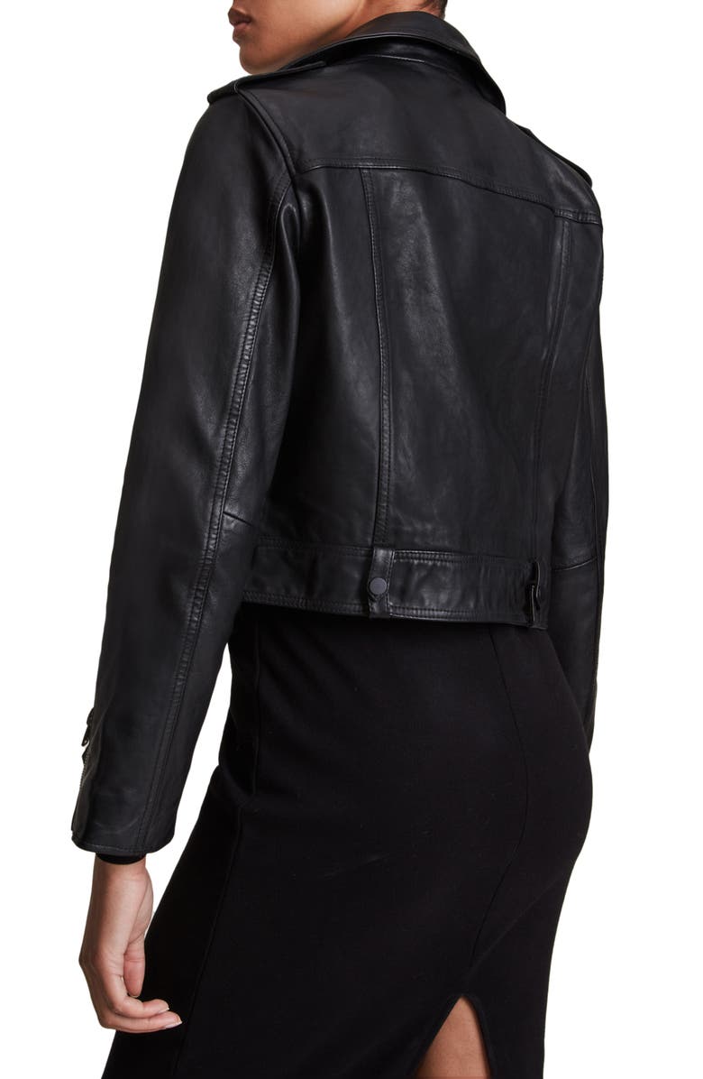 AllSaints Ayra Leather Biker Jacket, Alternate, color,