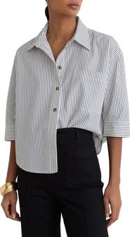 Reiss Saoirse Stripe Button-Up Shirt