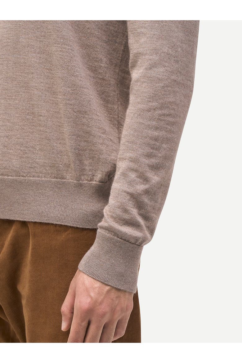 Cashmere Silk C-Neck Sweater, Alternate, color, timber wolf