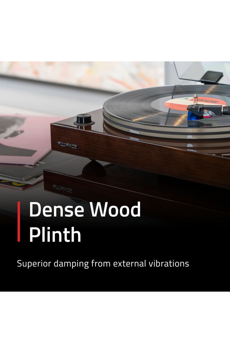 Fluance IB40 Turntable Isolation Base Anti-Vibration Wood Platform, Bubble Level, Alternate, color, Piano Black