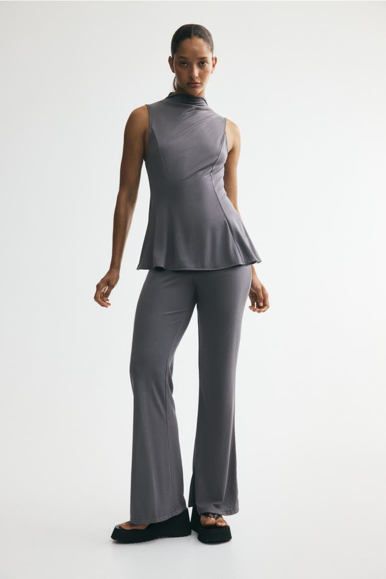 Flared Modal-blend Pants, Alternate, color, Dark gray