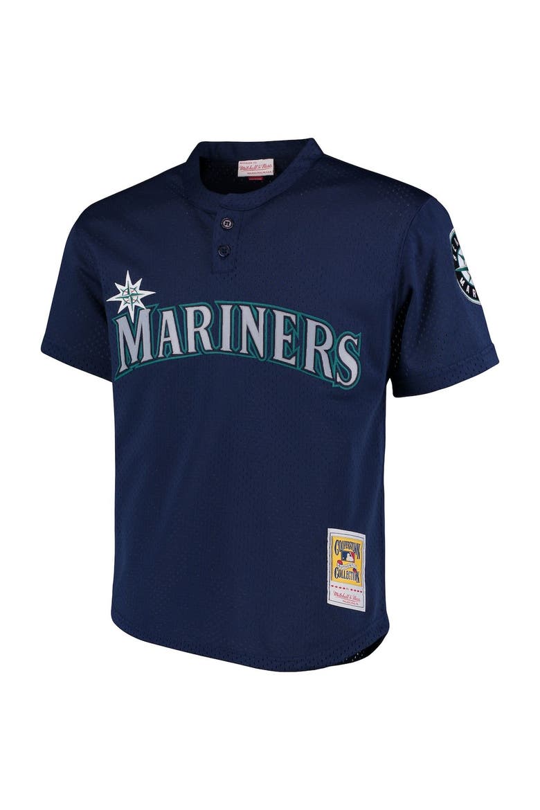 Men's Mitchell & Ness Ken Griffey Jr. Navy Seattle Mariners Cooperstown Collection Mesh Batting Practice Jersey, Alternate, color, NAVY