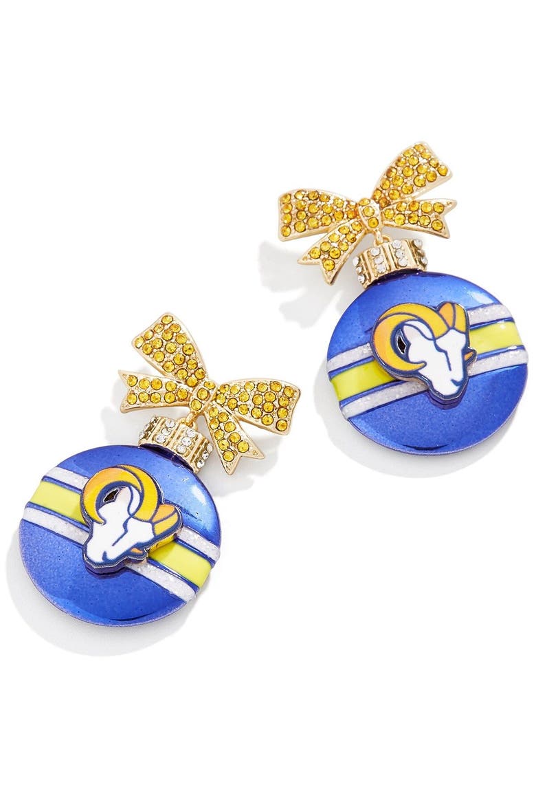 Women's BaubleBar Los Angeles Rams Ornament Earrings, Main, color, Blue