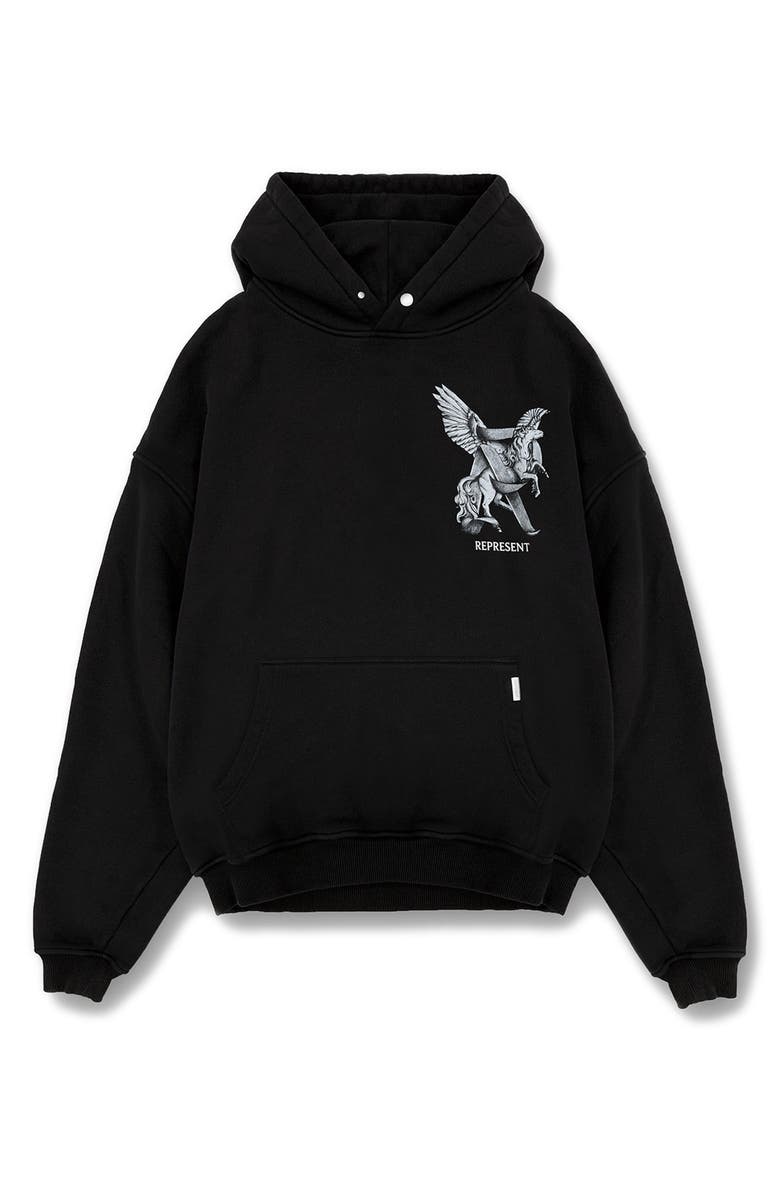 Represent Elegance in Motion Cotton Graphic Hoodie, Alternate, color, 