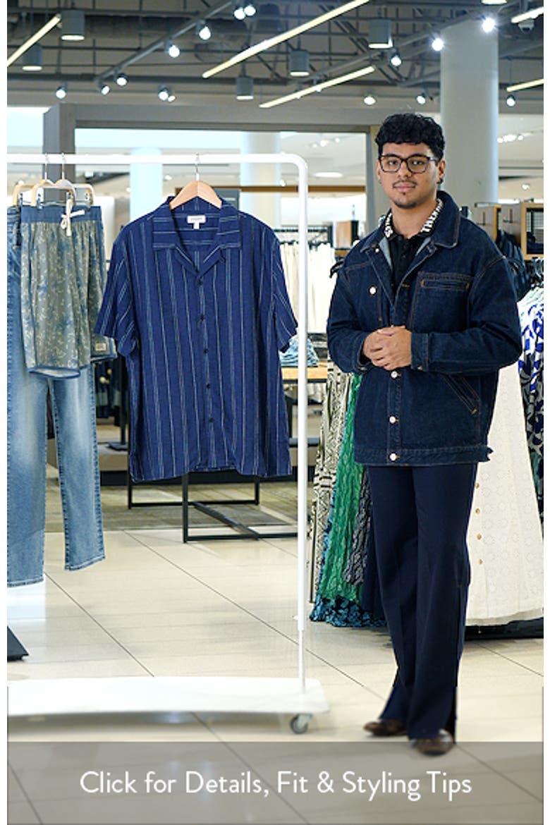 Riviera Stripe Linen Blend Camp Shirt video
