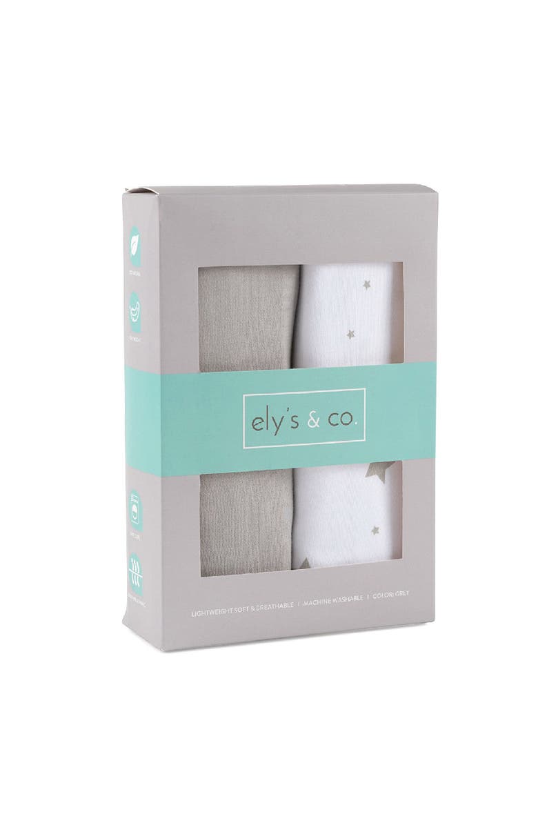 Ely's & Co. Baby Wearable Blanket - Baby Sleep Sack 2 Pack, Alternate, color, Grey Stars