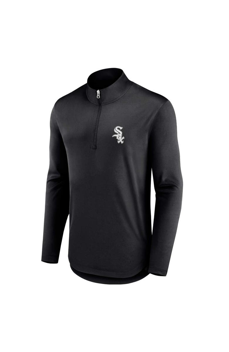 FANATICS Men's Fanatics Black Chicago White Sox Quarterback Quarter-Zip Top, Alternate, color, Black