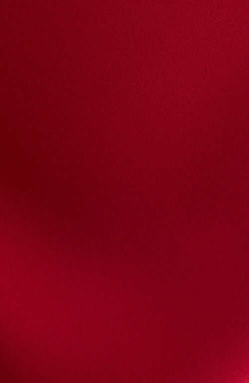 Shop Courrèges Knot Crepe Asymmetric Minidress In Ruby