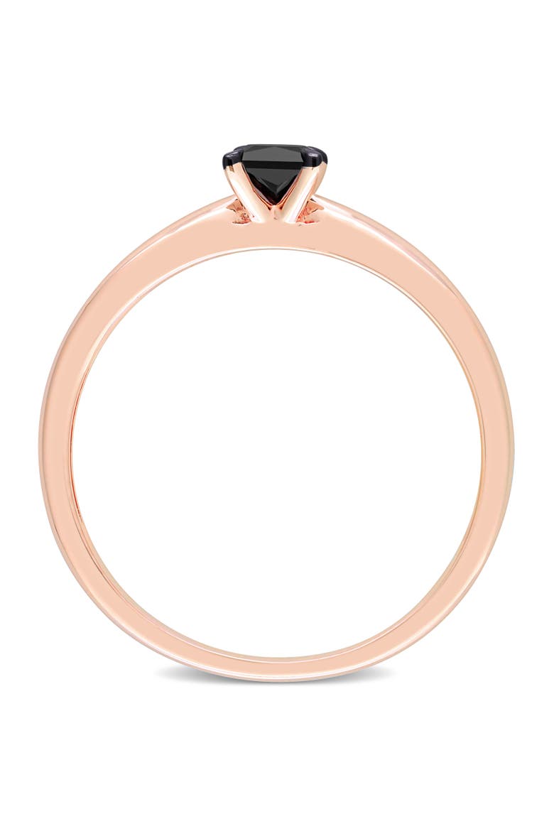 Black Diamond Princess Solitaire Ring 14k, Alternate, color, Diamond