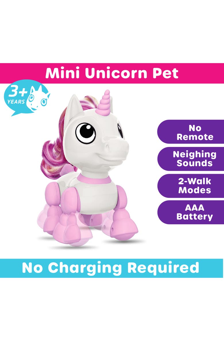Power Your Fun Robo Pets Unicorn Toys 2pk, Alternate, color, White, Pink