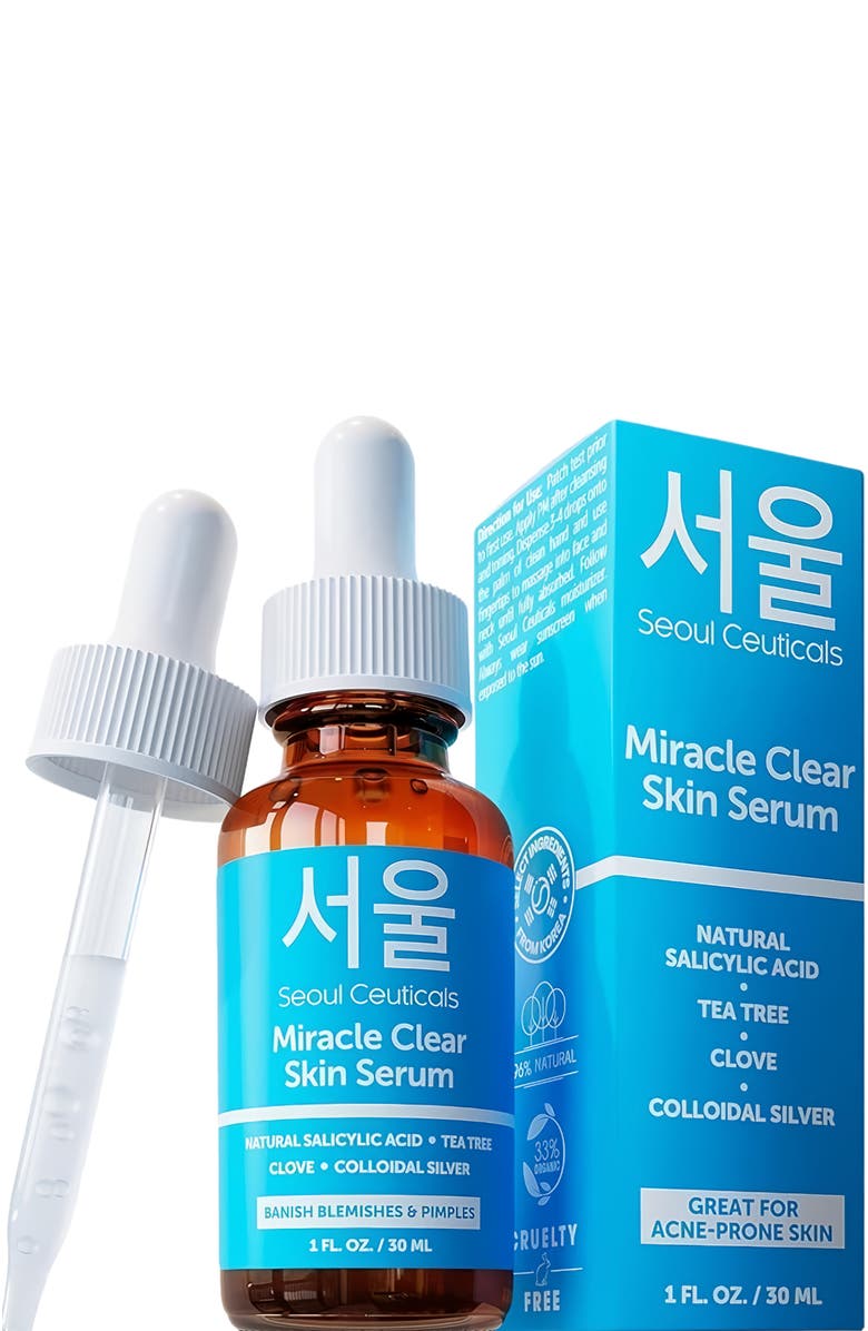 Seoul Ceuticals Miracle Clear Korean Skin Serum, Main, color, Clear