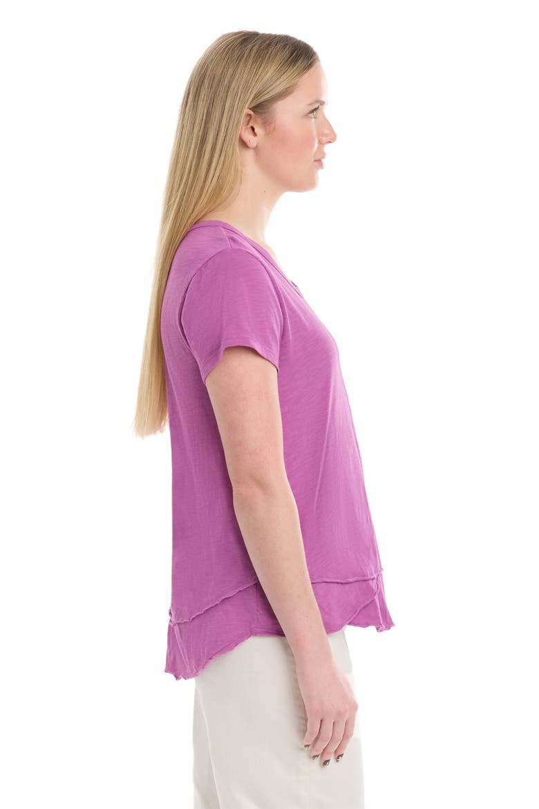 Short Sleeve Mock Layer Tee, Alternate, color, Deep Orchid