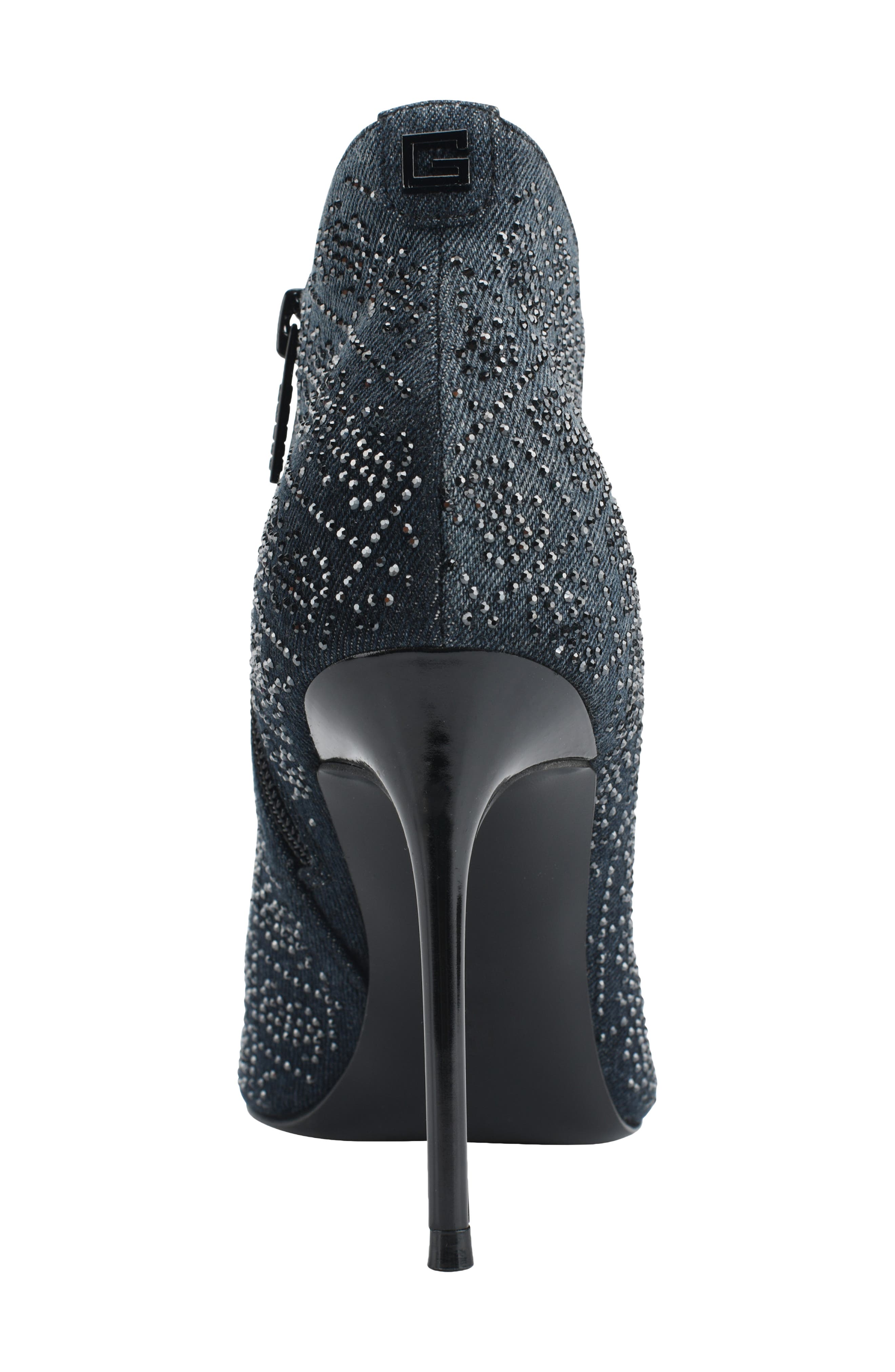 GUESS Fazzie Rhinestone Embellished Pointed Toe Stiletto Bootie, Alternate, color, 