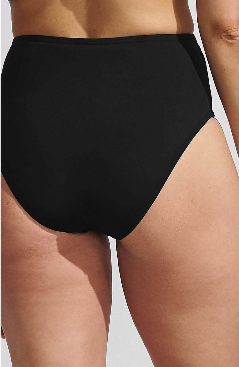 Lands' End Cheeky High Waisted Bikini Bottoms, Alternate, color, Black