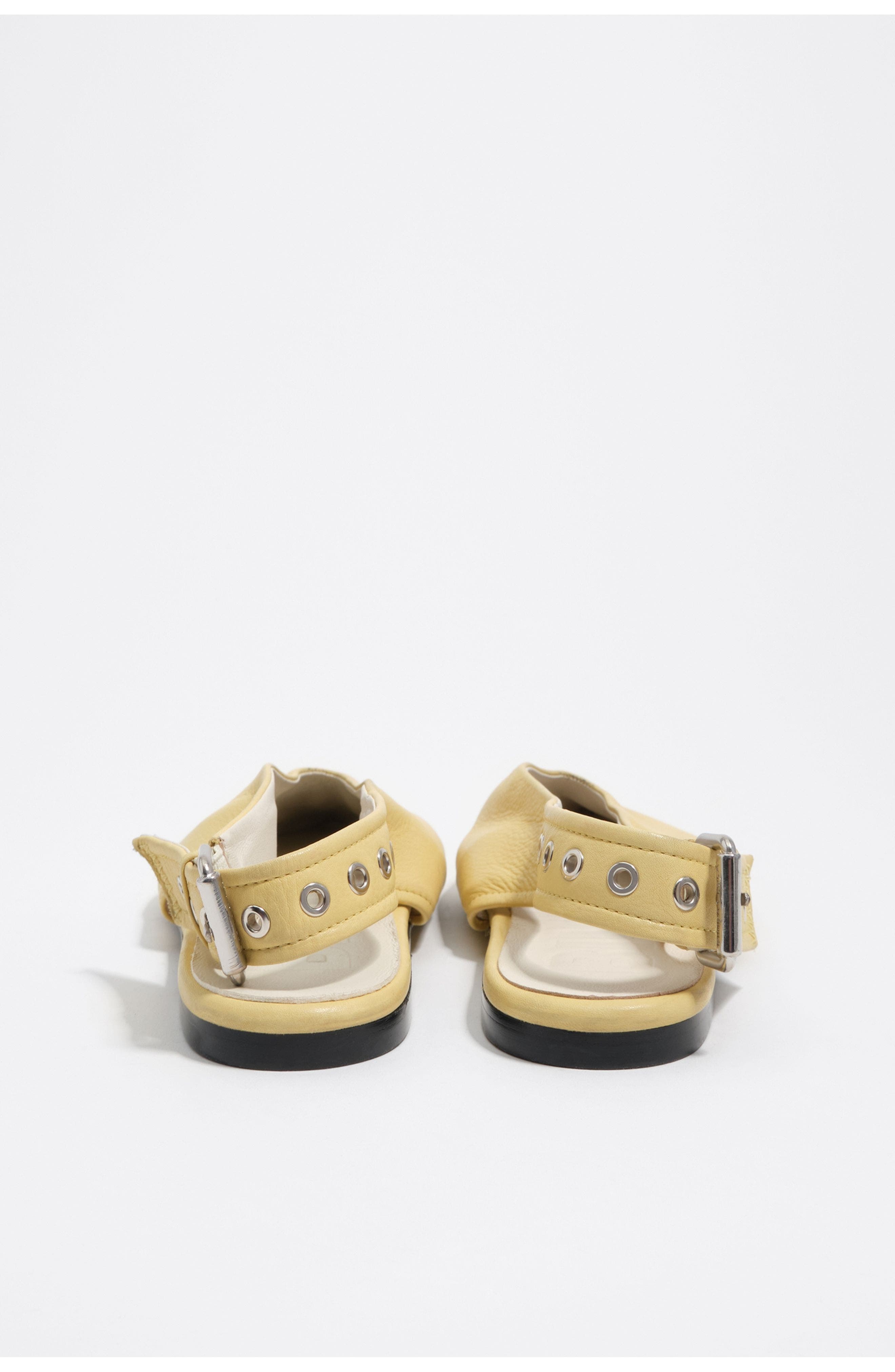 Bimba y Lola Leather Slingback Pointed Toe Ballerina, Alternate, color, Light Yellow
