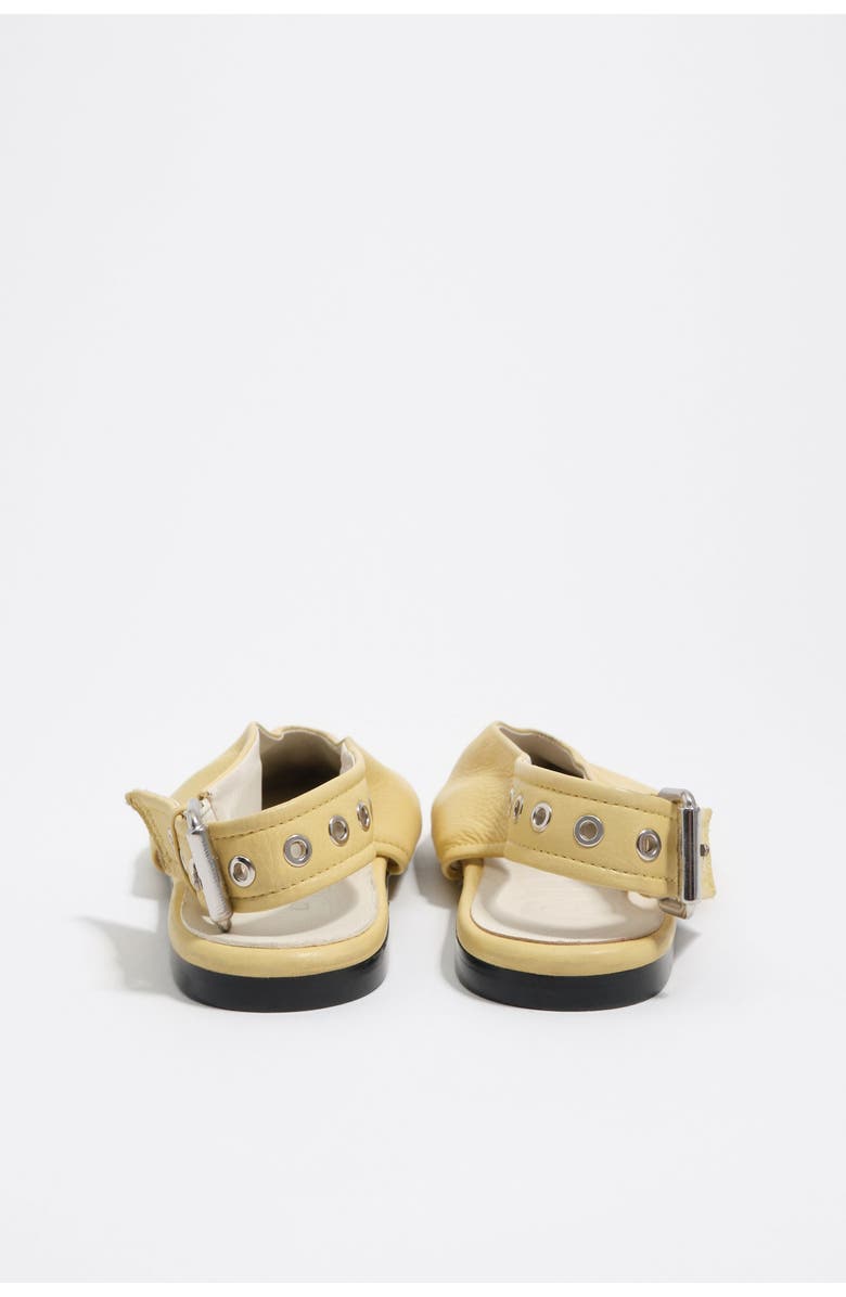 Bimba y Lola Leather Slingback Pointed Toe Ballerina, Alternate, color, Light Yellow