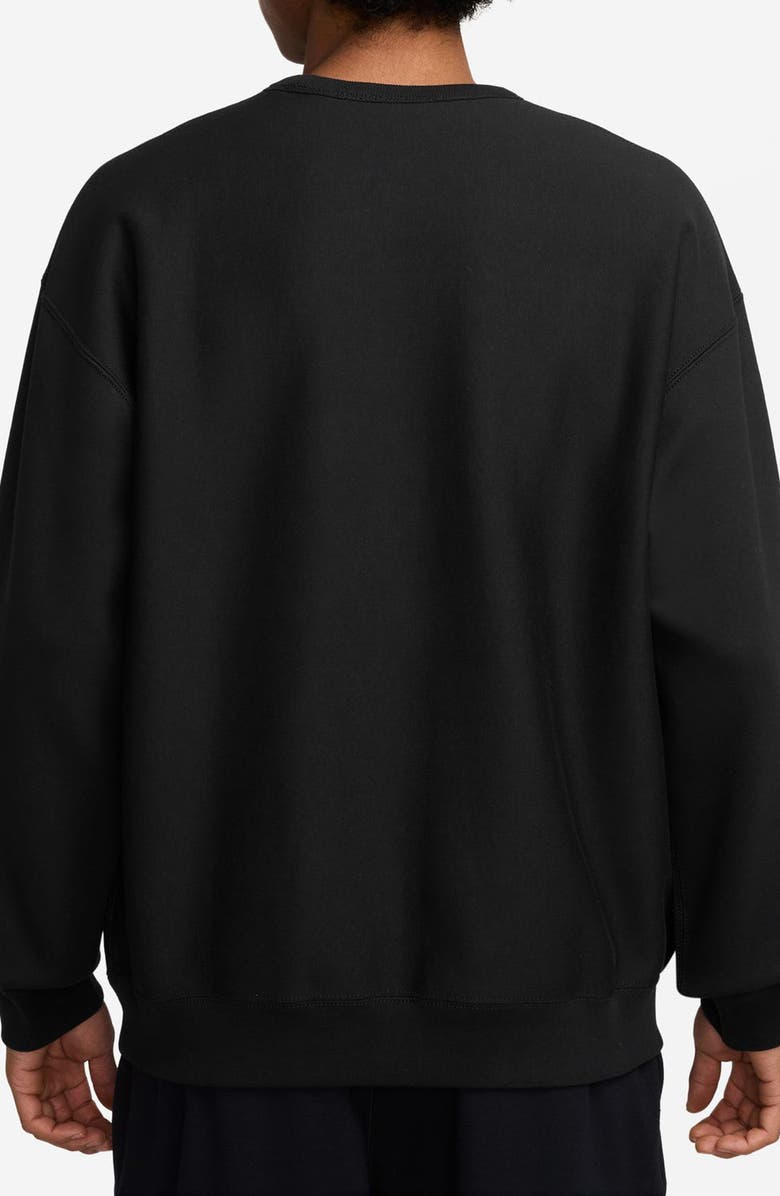 Nike Fleece Crewneck Sweatshirt, Alternate, color, 010 Black/White