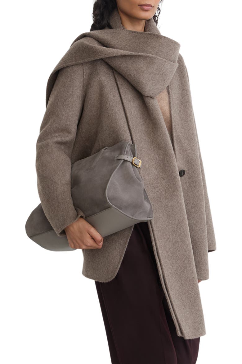 Lori Scarf Wool Blend Coat, Alternate, color, TAUPE NEUTRAL