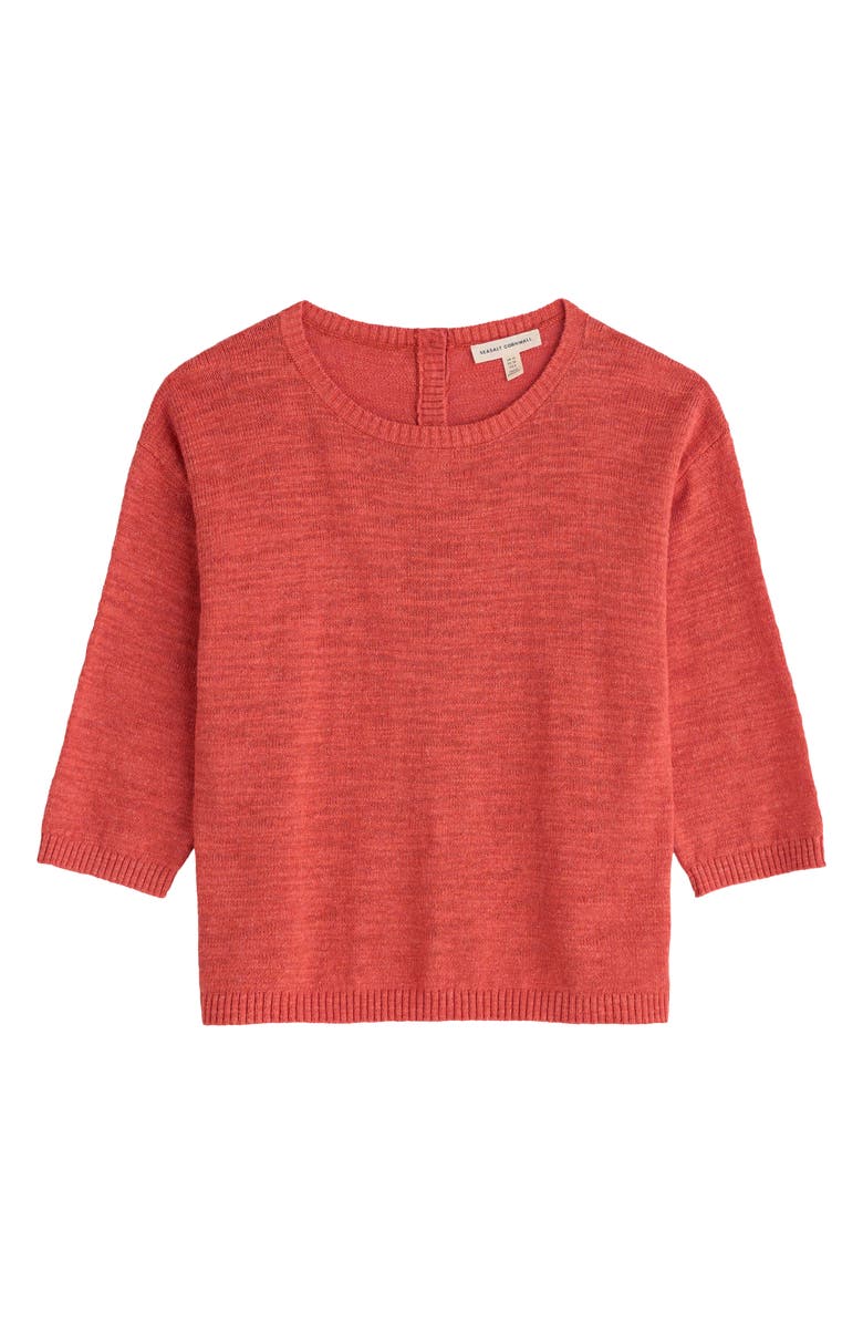 Seasalt Cornwall Knavock Button Back Organic Cotton & Linen Sweater, Alternate, color, Crab Claw