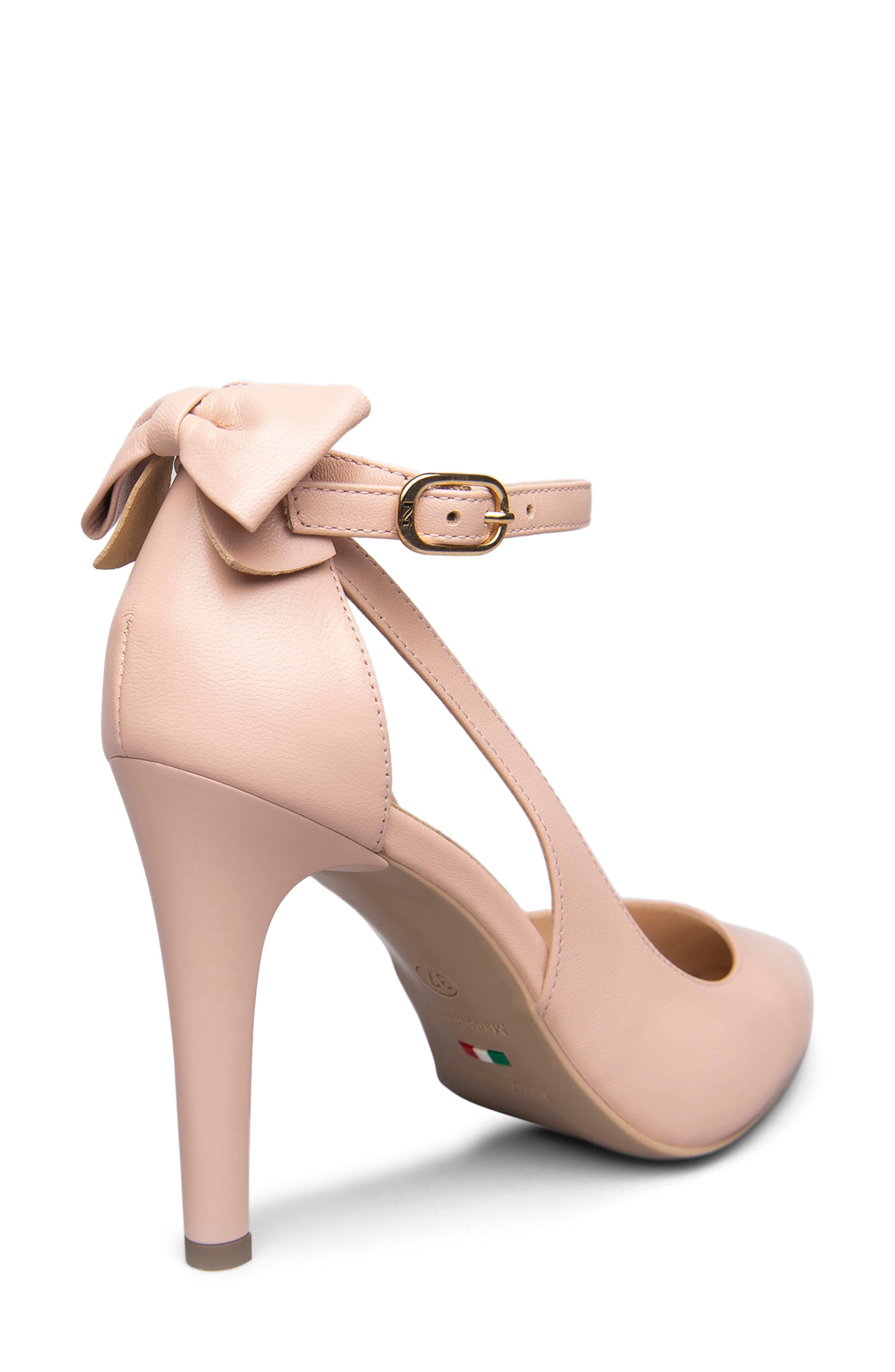 Bow Ankle Strap Pump, Alternate, color, BLUSH