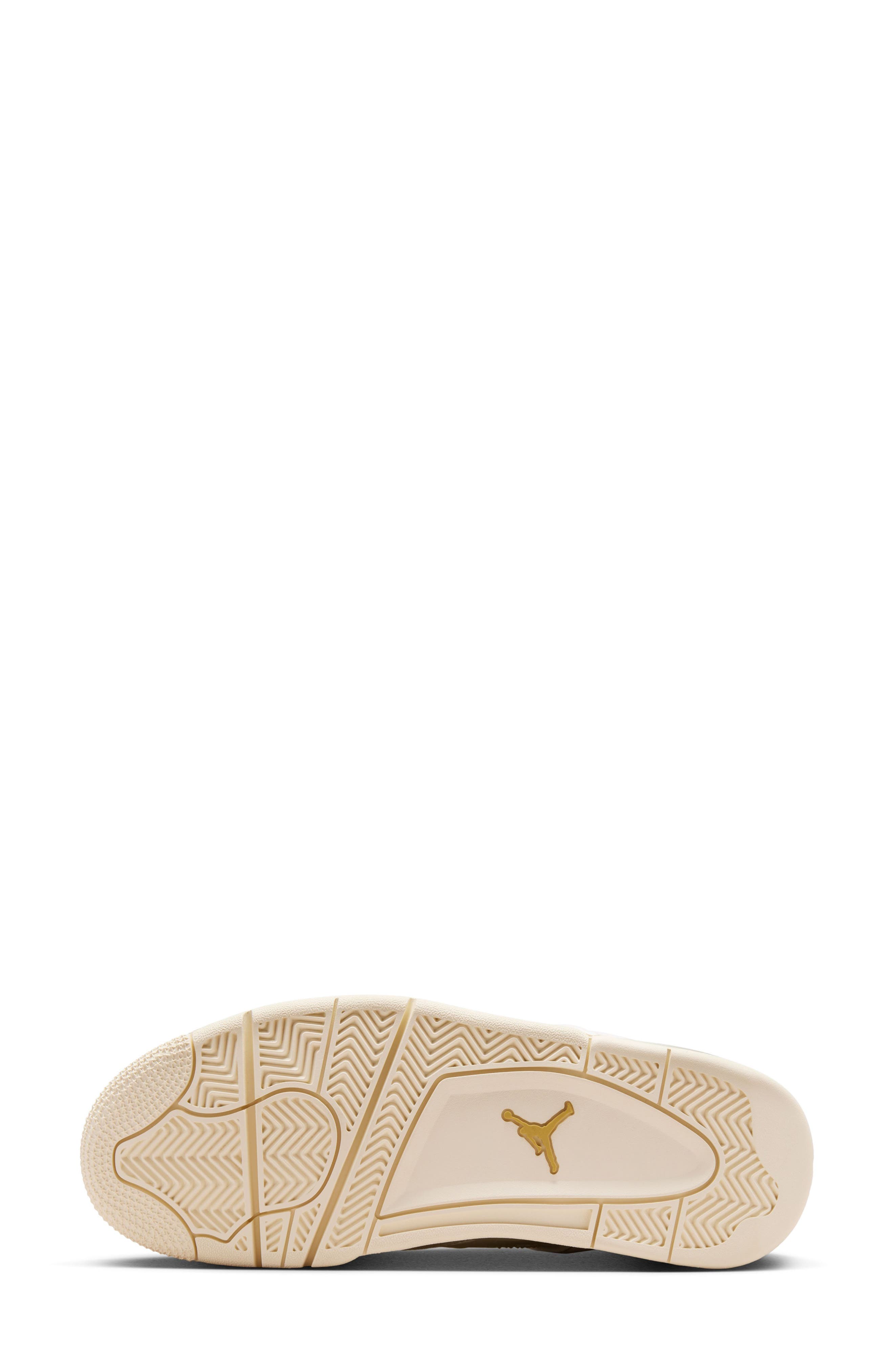 Air Jordan 4 Retro Basketball Sneaker, Alternate, color, SAIL/ METALLIC GOLD/ BLACK