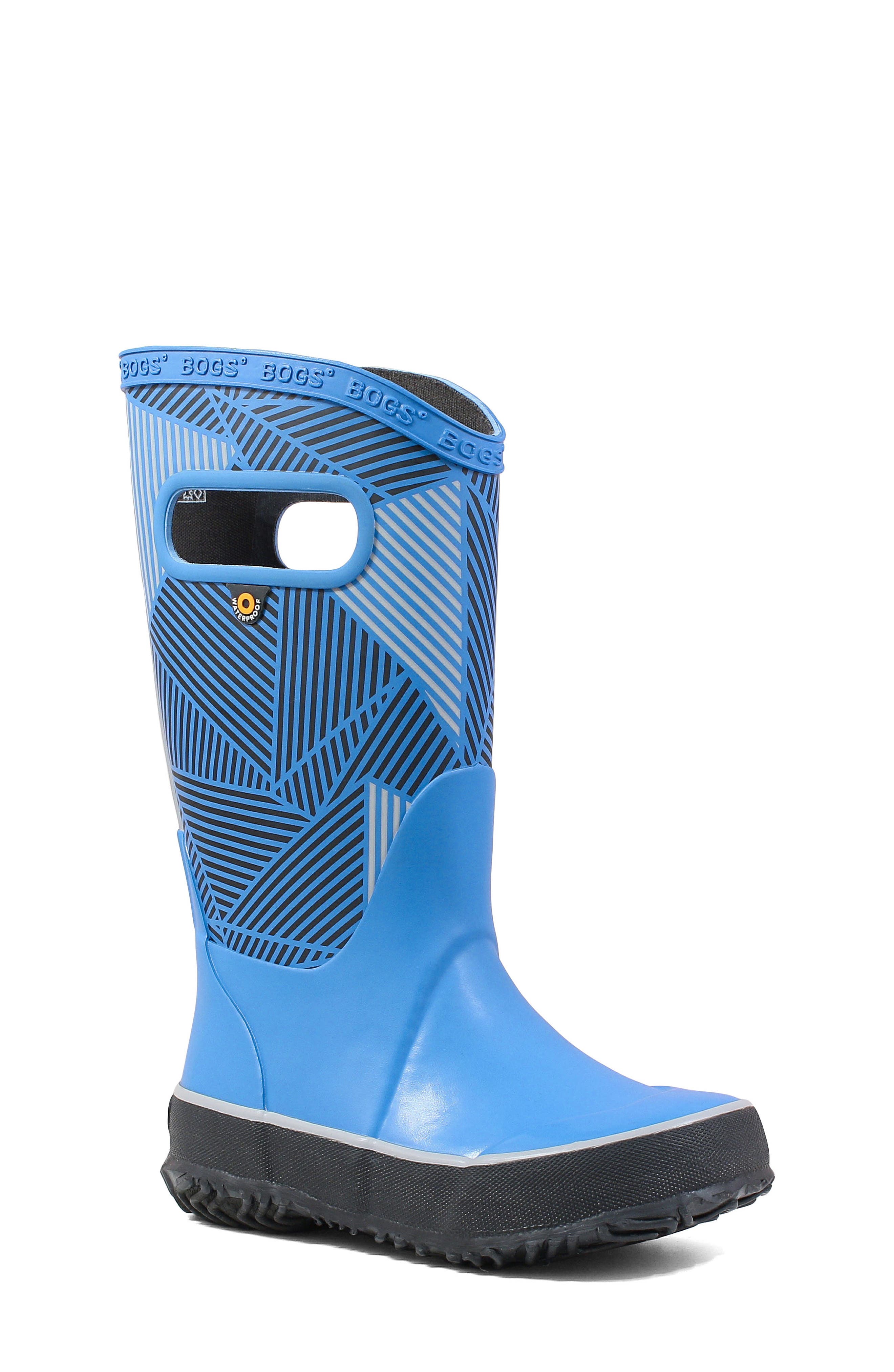 Big Geo Rubber Rain Boot, Main, color, ROYAL MULTI