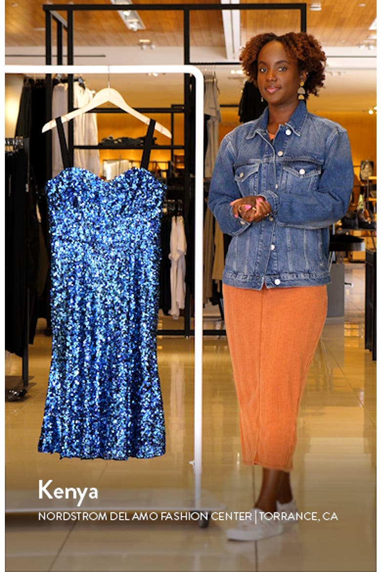 Elena Sequin Fit & Flare Dress video