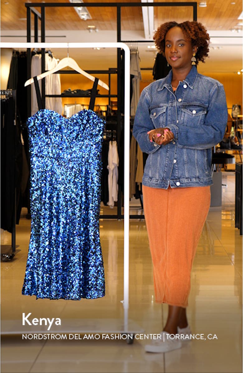 Elena Sequin Fit & Flare Dress, sales video thumbnail