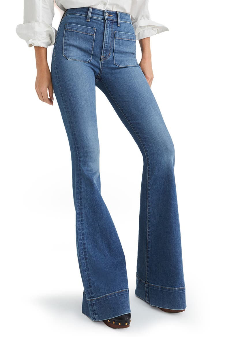 Sheridan Bell Bottom Jeans, Main, color, AIRWAY
