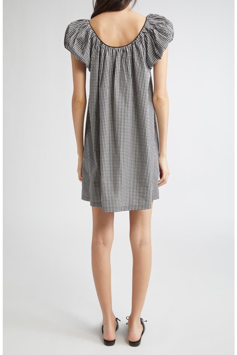 Julia Gingham Cotton Shirt Dress, Alternate, color, NOIR LA MADDALENA GINGHAM