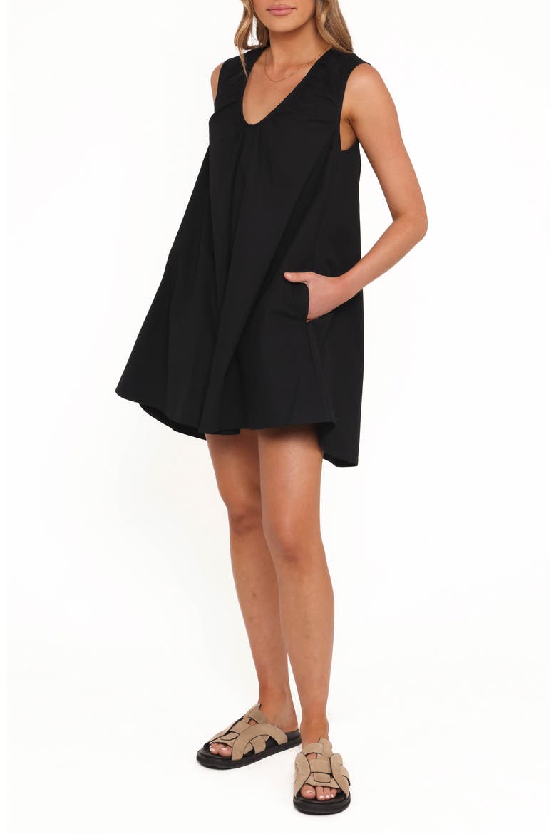 Jorah Sleeveless Minidress, Alternate, color, BLACK