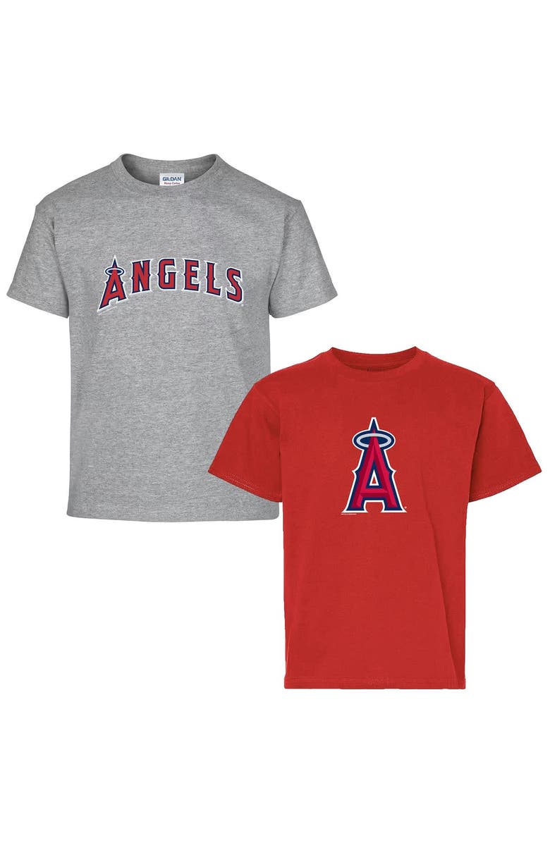 SOFT AS A GRAPE Youth Soft as a Grape  Red/Gray Los Angeles Angels Two-Pack T-Shirt Set, Alternate, color, Red