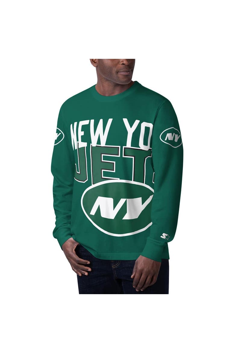 Men's Starter Green New York Jets Clutch Hit Long Sleeve T-Shirt, Main, color, Green