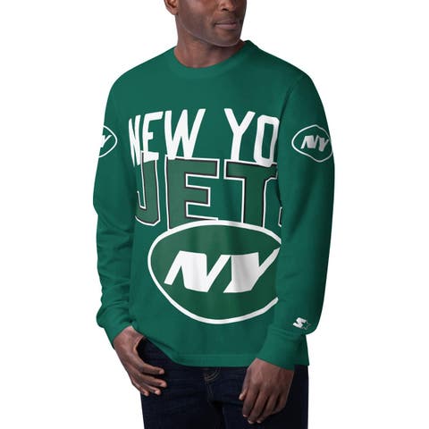 Men's Starter Green New York Jets Clutch Hit Long Sleeve T-Shirt