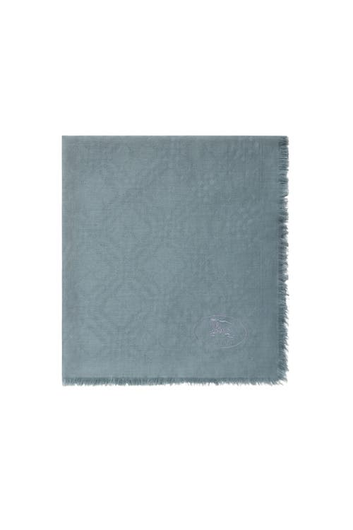 Shop Burberry Wide Check Wool Silk Scarf