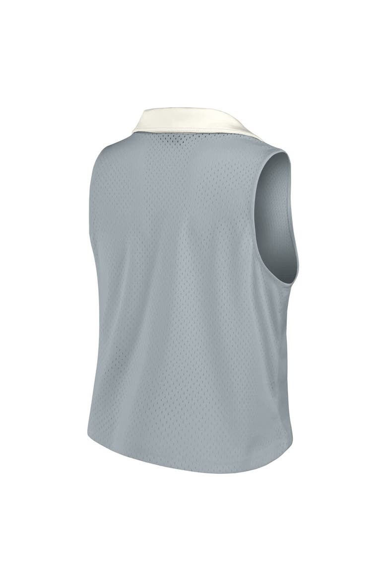 Women's Fanatics Gray Philadelphia Eagles Studio Wellness V-Neck Tank Top, Alternate, color, Gray