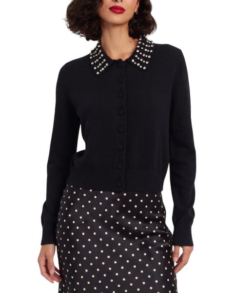Wool-Cashmere Jewel-Neck Cardigan